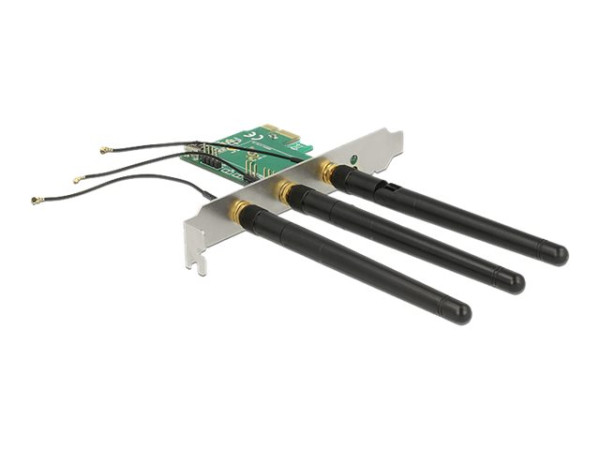 DeLOCK PCIe>1x M.2 mit 3 Antennen | Low Profile