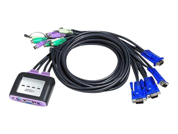 Umschalter ATEN KVM-Switch für 4PC PS/2/Line-out/VGA