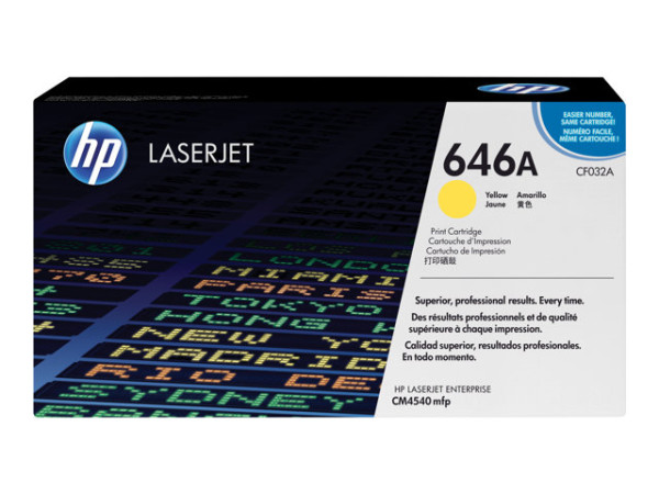 HP CF032A Tonerkartusche gelb, 12.500 Seiten/5% für Color