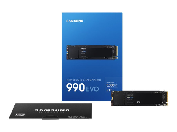 Samsung 990 EVO 2 TB (PCIe 4.0 x4 / 5.0 x2, NVMe 2, M.2