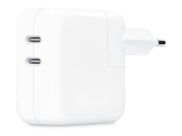 Apple Dual USB-C Power Adapter MW2K3ZM/A, 35 Watt (weiß, 2x