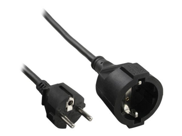 InLine® Schutzkontakt-Verlängerung Stecker / Buchse,