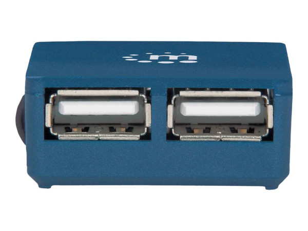 USB-HUB 4-Port Manhattan USB 2.0 Mirco Hub blau