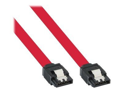 InLine® SATA 6Gb/s Kabel, mit Lasche, 0,3m