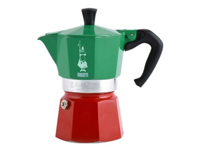 Bialetti Bial Espressomaker Moka Express gn/wh/rd |