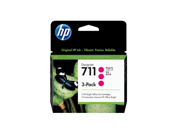 Hewlett-Packard Tinte magenta CZ135A 3er-Pack Tinte Magenta