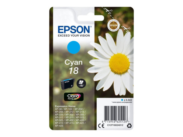 Epson Tinte CY C13T18024012 Claria Home Tinte