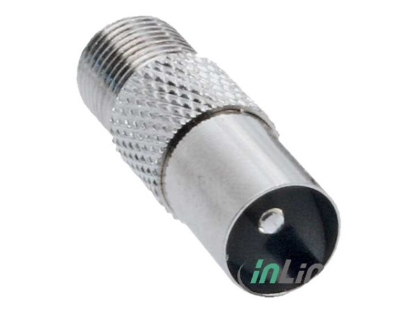 InLineÂ® Koaxial Adapter, IEC- Stecker (Antenne) auf