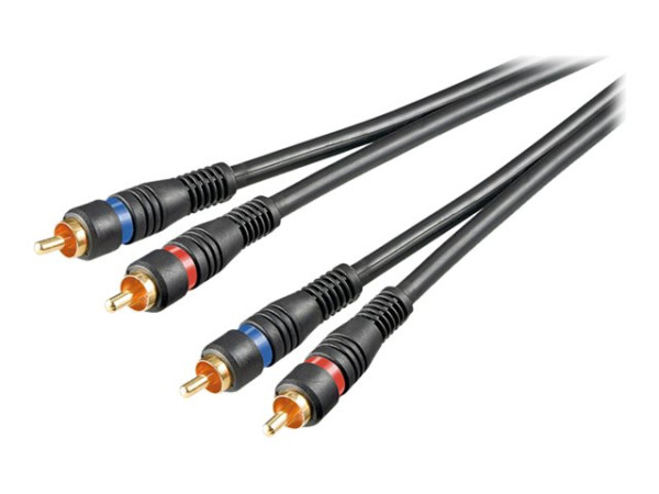 Goobay AVK 132-0020 Q 0.2m Audio-Video-Kabel 0,2 m 2 x C