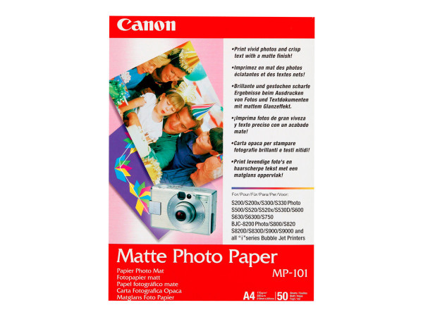 Canon Fotopapier matt MP-101 Tintenstrahl Fotopapier 50
