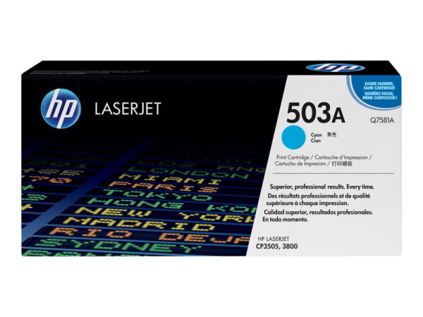 Toner HP Q7581A 6000 S. LJ 3800 cyan