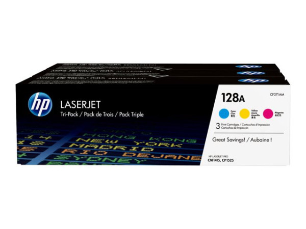 Hewlett-Packard Toner 3er Pack (CF371AM) c,m,y