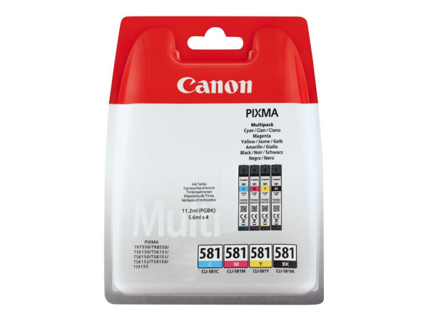 Canon Tinte Multipack CLI-581 (Blister-Verpackung mit