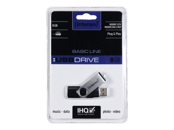 Speichermedien Intenso USB drive 8 GB, USB Stick "Basic Line