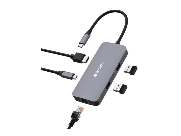 Verbatim USB-C Pro Multiport-Hub CMH-05, 5 Port (grau,