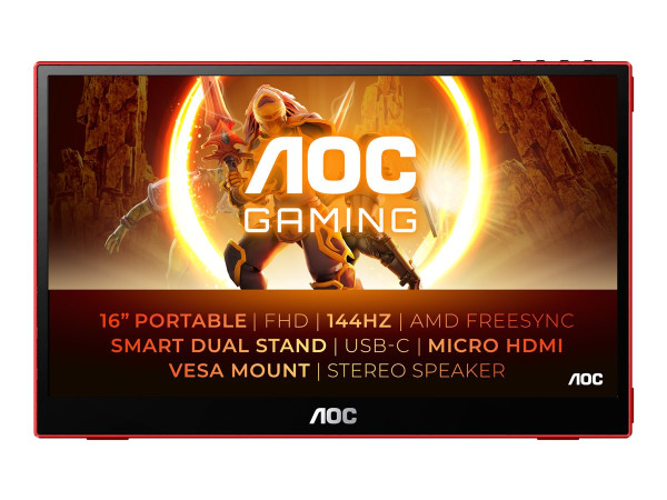 AOC GAMING 16G3 (39.6 cm(15.6 Zoll), schwarz/rot, AMD