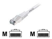 Patchkabel equip RJ45 S/FTP Cat6A 1,0m weiß m. CAT7 Rohkabel