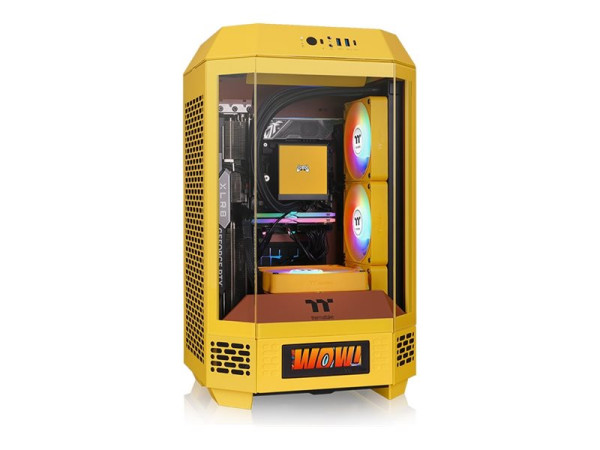 Thermaltake Tower 250 (gelb, Tempered Glass)