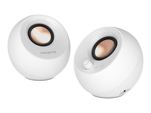 Creative Labs Pebble Pro (weiß, Klinke, USB-A/C, Bluetooth,