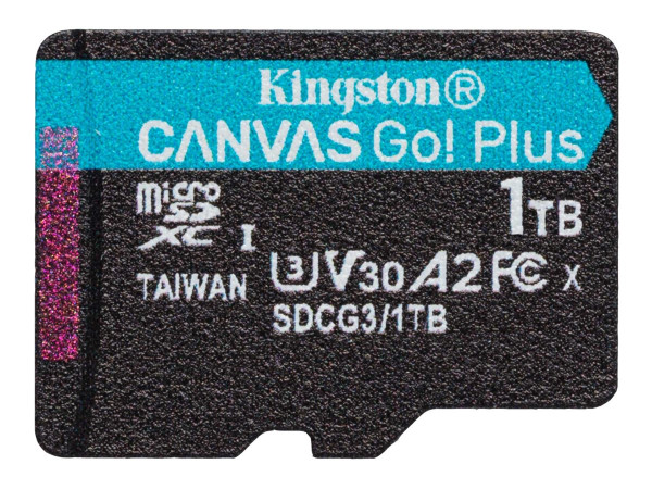 Kingston Canvas Go! Plus 1 TB microSDXC (schwarz, UHS-I U3,