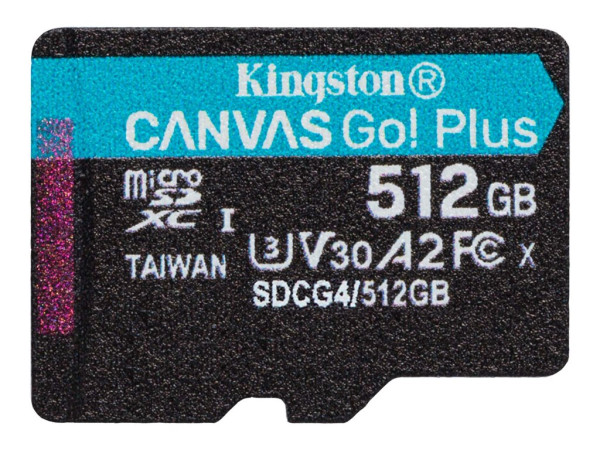 Kingston Canvas Go! Plus 512 GB microSDXC (schwarz, UHS-I