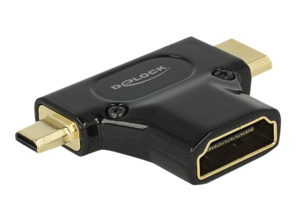 DeLOCK HDMI-A Bu -> HDMI-C + HDMI-D St schwarz, High