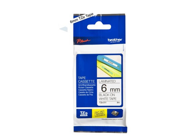 Verbrauchsmaterial Brother Schriftband TZe-211, 6mm,