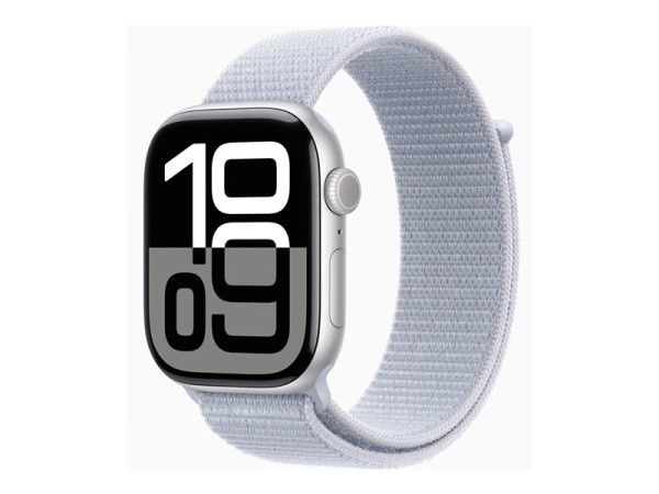 Apple Watch Series 10 (silber, Aluminium, 46 mm, Sport Loop