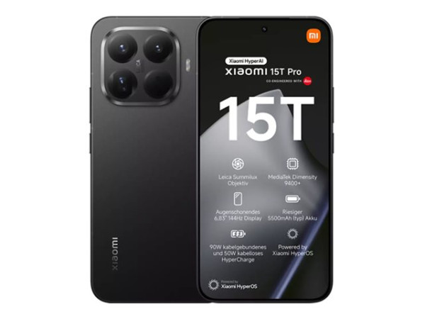 Xiaomi 15T Pro 512GB (Black, HyperOS, 12 GB)