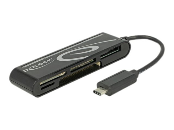 DeLOCK CardR-USB 2.0 Typ C 5xSlots schwarz, Retail