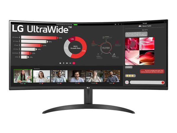 LG UltraWide 34WR50QC-B 34" 3440x1440 VA curved HDR10