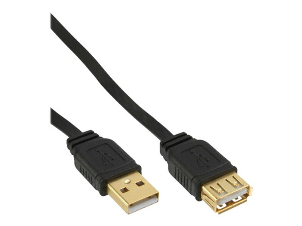 InLine« USB 2.0 Flachkabel Verlängerung, A Stecker 1m