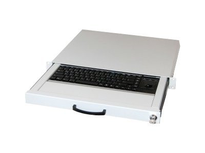 48.3cm Aixcase Tastaturschublade 1HE US PS2&USB Trackb.beige