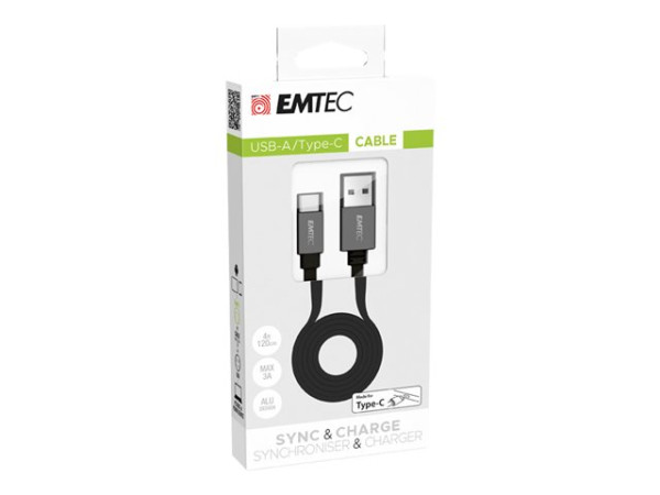 Emtec USB-A Kabel zu TypeC 3.1 GEN2 T700 schwarz, 1,2