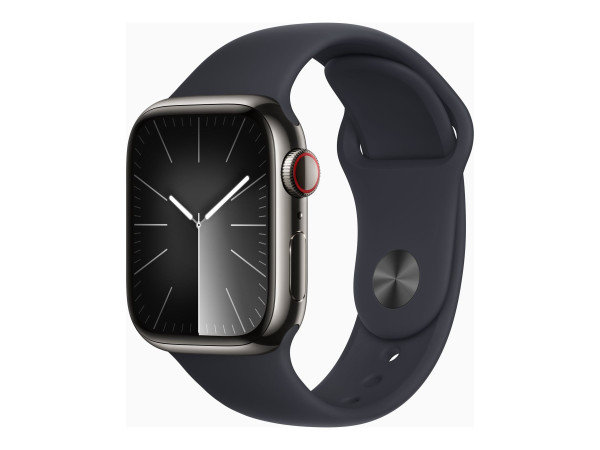 Apple Watch Series 9 (graphit/dunkelblau, Edelstahl, 41 mm,