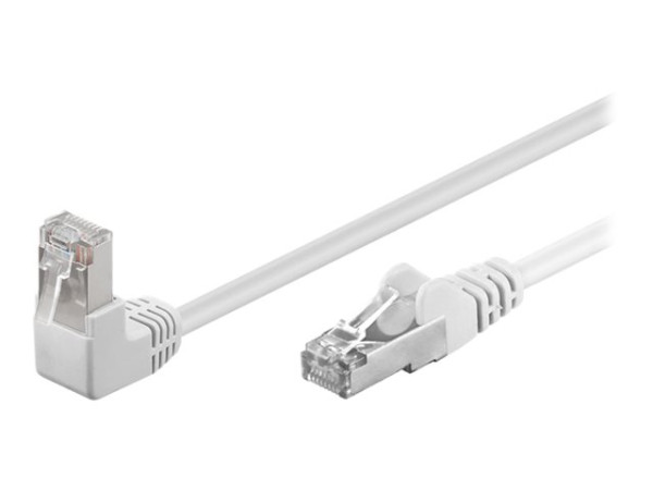 goobay Patchkabel RJ-45 90°-Stecker > RJ-45 Stecker weiß,