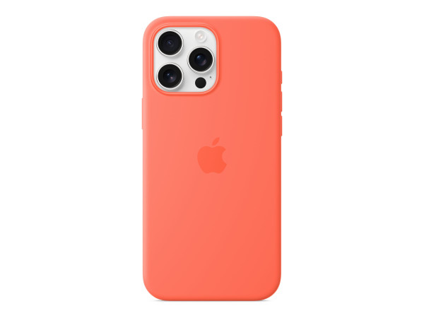 Apple Silikon Case mit MagSafe (orange, iPhone 16 Pro Max)