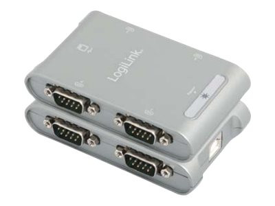 USB Adapter Logilink USB 2.0 zu 4 x Serial