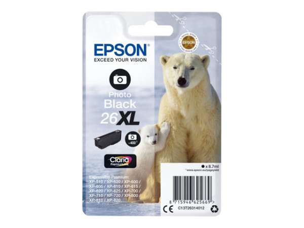 Epson Tinte PH BK C13T26314012 Claria Premium