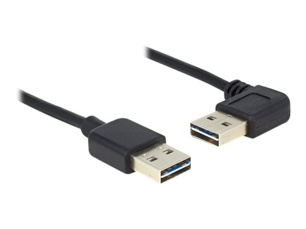 USB Kabel Delock A -> A St/St 1.00m 90°gew. sw Easy USB