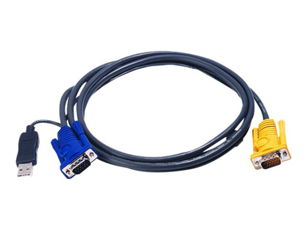 Netzwerktechnik - KVM-Switches - Kabel 3 m VGA, USB, SPHD