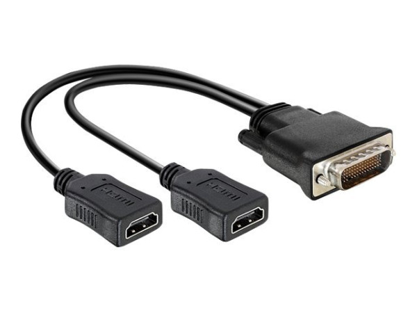 Adapterkabel Delock DMS-59 -> 2x HDMI St/Bu 0,25m