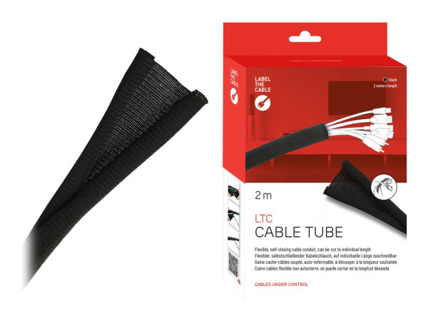 LTC CABLE TUBE - Kabelschlauch - 2 m - Schwarz