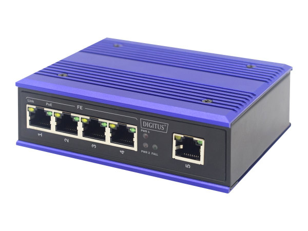 Digitus 4 Port Fast Ethernet PoE ndustrial Unmanaged,