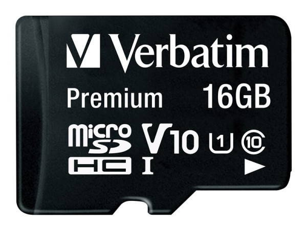 SD MicroSD Card 16GB Verbatim SDHC class 10 Adapter