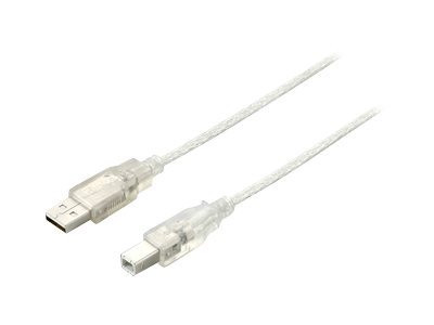 Druckerkabel Equip USB2.0 TypA->TypB St/St 3,00m transparent