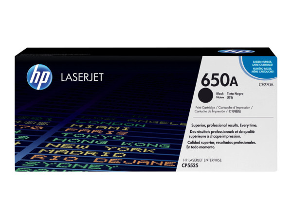 HP CE270A|650 A Tonerkartusche schwarz, 13.500 Seiten