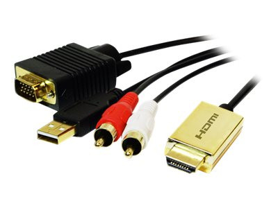 HDMI-Kabel LogiLink zu VGA& Audio 2 Meter