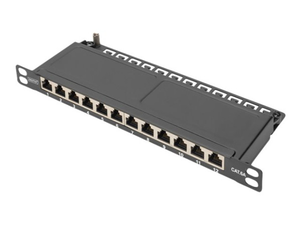 Digitus Digitus CAT 6A Slim Patch Panel 12-Port 0,5HE 10"