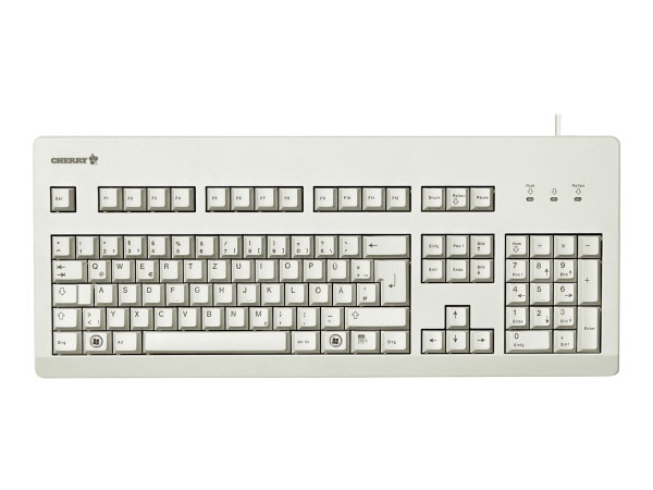 Tastatur US Cherry G80-3000 beige PS2/USB ohne Klick, linear